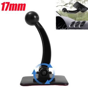 17mm Ball Head Base Universal Sticky Car Phone Holder 360ﾰ Rotation Dashboard Cell Phone Stand pour IPhone 14 Xiaomi Accessoires