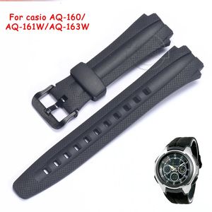 Bracelet de remplacement en résine de 17mm pour Casio AQ160w AQ161w AQ163w, Bracelet en caoutchouc étanche, accessoires de montre 240116