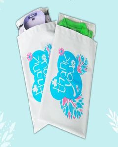 17x30 cm Gracias bolsas de correo de color PE impresas Sobres de plástico autosellados Bolsas de correo de polietileno bolsa de plástico exprés blanco 1688163