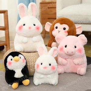 18/28/40 cm mignon doux éléphant cochon lapin pingouin jouets en peluche pour enfants en peluche belle poupée Animal bébé apaiser jouets cadeaux de noël