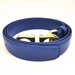 Ceinture en cuir lisse de 18 couleurs, ceintures de luxe de styliste pour hommes, grande boucle, chasteté masculine, haut à la mode, vente en gros