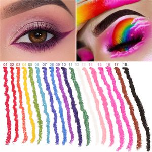 18 couleurs Eyeliner Raninbow liquide imperméable à l'eau ne fleurit pas facile à porter maquillage mat Eye Liner stylo barre de fête