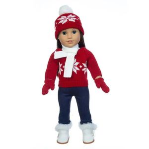 Ropa para muñecas de 18 pulgadas, accesorios para muñecas, suéter de moda Kawaii de 43cm, sombrero de vestido de Navidad para regalos de niña americana 240108