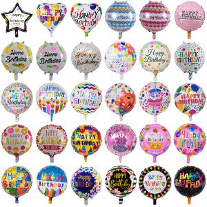 Globos inflables de 45 cm para fiesta de cumpleaños, decoraciones de burbujas, globos de papel de helio para niños, flores de dibujos animados, juguetes al por mayor