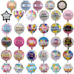 Globos inflables para fiesta de cumpleaños de 18 pulgadas, decoraciones, globo de papel de helio para bebés y niños, globos de feliz cumpleaños, suministros para juguetes, fiesta en casa