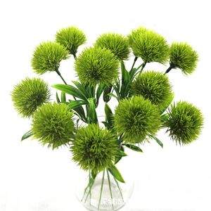 Diente de león de un solo tallo Flores artificiales de diente de león Flor de plástico Decoraciones de boda longitud de aproximadamente 25 cm Centros de mesa C0728G02