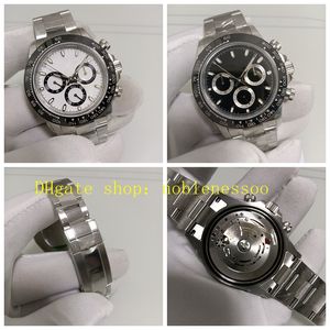 Chrono Sport Watchs de style 18 mens 40 mm Blanc Noir Dial 116500 Céramic Cornight 116520 904L Bracelet en acier 116506 Cal.4130 Chronographe Automatique Chronographe Watch