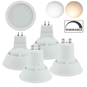 Focos LED regulables de haz ancho de 180 ° Acrílico + Aluminio 10W GU10 MR16 220V 230V 240V Lámpara de mesa para dormitorio Bombillas Punto blanco H220428