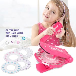 180 Gems Blingers Deluxe Set Girls Toys Pretend Play Jewel Refill Set DIY Girls Hair Styling Tool Diamond Sticker Toys Gifts LJ201009
