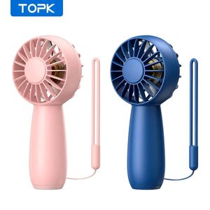 1800mAh Mini ventilateur portable rechargeable, USB Personal Hand Electric Van à 3 vitesses Ventilateurs debout pour le camping en salle