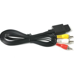 Câble de cordon vidéo 180CM 6FT AV TV 3 RCA pour SNES Game Cube pour Nintendo pour N64 64 câbles de jeu
