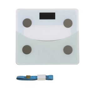 Escala de peso Bluetooth de rango de medición de 180 kg con aplicación inteligente Pantalla digital LED Escala de peso corporal de baño - Negro