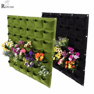 183649 Pockets Hanging Green Grow Bag Planter Vertical Garden Vegetable Living Garden Bag Planter Growing Bags Flowers Supply 220714