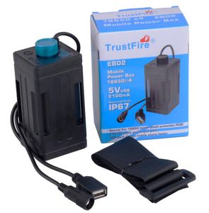 Paquete de baterías 18650, cajas de almacenamiento, caja de Banco de energía impermeable, cargador USB DC 8,4 V para luz Led de bicicleta EB03 EB02