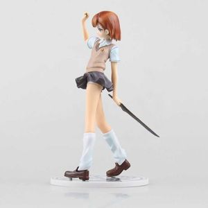 Figura de acción de PVC de 18cm con Railgun científico GK Mikoto Misaka, modelo de figura de Anime japonés, juguete coleccionable, regalos de muñecas