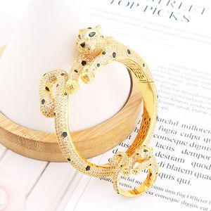 Bracelet jonc 18 carats pour femmes or argent tendance femmes hommes bracelets d'amitié léopard infini luxe bijoux de créateur fête cadeaux de mariage anniversaire bague cool