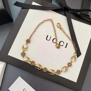 Collier ras du cou en or 18 carats plaqué laiton cuivre Designer chaîne G-lettre pendentifs mode femmes collier bijoux de mariage accessoires