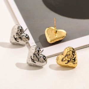18K Gold plaqué 925 Silvrer Luxury Brand Designers Letters Stud Clip Chain Geometric Feme Femme en acier inoxydable Métal de boucle d'oreille Jewerlry 2024