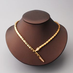 18k Gold Sliver Dainty Inicial Snake Collares de lujo colgantes Juego para mujeres Hija Mom Diamante Diseñador de lujo Joya Fiesta Boda Madre Regalos Niñas de cumpleaños