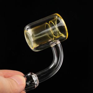 Hookah Thermal Banger Dab Nail amarillo Cubo de doble pared con 10 mm 14 mm 18 mm Hombre Mujer Accesorios para fumar con junta transparente