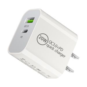 25 20W 12W Rapide QC3.0 Type c PD chargeur Eu US UK USB C Chargeurs muraux Prise pour iphone 15 12 13 14 Samsung s10 s20 note 10 htc huawei téléphone Android