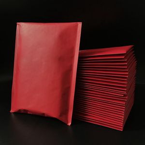 18x23 cm rouge étanche kraft papier enveloppe à bulles sac sacs de courrier sac d'expédition mousse auto-adhésif emballage pochette