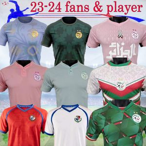 23 24 Algérie Player Version Mahrez Soccer Jerseys Fans Maillot Algerie 2023 Panama S-4XL Atal Feghouli SLIMANI BRAHIMI Home Away Bennacer Kit de football pour enfants