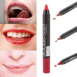 19 couleurs maquillage Menow crayon à lèvres kissproof cosmétique maquillage mat effet longue durée poudré mat doux crayon rouge à lèvres