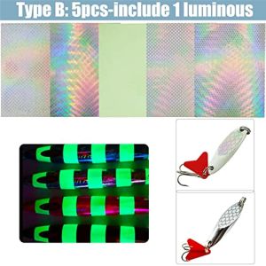 193pcs cinta adhesiva holográfica cinta flash de cinta flash 3d señuelos de pesca kit de reparación de bricolaje de bricolaje material de pesca de atado con mosca