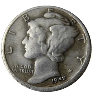 1942/1 P/D/S Mercury Dime Copy Coins Silver Plated