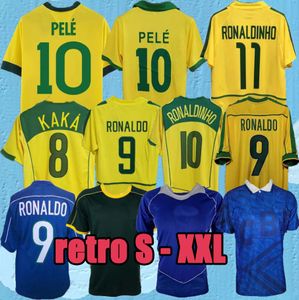 1970 1978 1957 maillots de football rétro Brasil PELE VINI JR 2002 1998 Carlos Romario Ronaldo chemises Ronaldinho 2004 1994 Brésil 2006 RIVALDO ADRIANO KAKA 1988 2000 2010