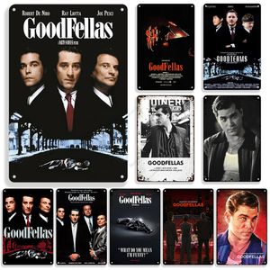 1990 Movie américaine Goodfellas Metal Painting Rusty Cafe Home Bar Club Club Wall Sign Sign Vintage Metal Signs Old Decorative Plate Plaque Man Cave 20CMX30CM WOO