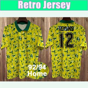1992 1994 Robins Mens rétro Soccer Jerseys Home Football Shirts Short Sleeve Adult Uniforms