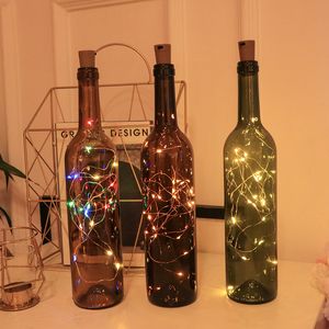 1m 2m 3m fil de cuivre LED guirlandes lumineuses décorations de noël pour la maison guirlande bouchon de bouteille pour verre artisanat nouvel an décoration