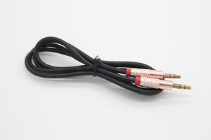 Cordon de câble audio AUX double mâle 1 m/3 pi 3,5 mm prise plaquée or TPE en relief par DHL 100+