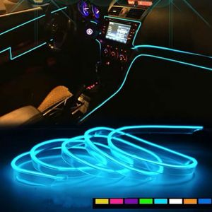 1m, 3m, 4m, 5m, luz de neón, cable EL que brilla, tira de luces LED Flexible, zapatos de costura, ropa, sombrero, cosido, escenario, espectáculo, decoración de coche