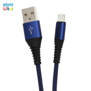 Cable USB Micro/Tipo C de 1M, Cable de carga rápida trenzado de nailon antirotura, Cable de transferencia de sincronización de datos, Cable tejido sedoso, precio completo