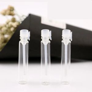 1ML 1CC 2ML 2CC 3ML 3CC Parfum de sortie d'usine Petites bouteilles Flacon en verre avec bâtonnet de test Mini flacon d'échantillon de parfum, bouteilles rechargeables vides de test en verre