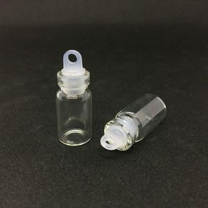 Flacons de 1 ml Bouteilles en verre transparent avec bouchon en plastique Mini bouteille en verre Pots d'échantillon vides Petit 22x11 mm (Hauteur x diamètre) Bouteilles de souhaits artisanales mignonnes Jjhdv