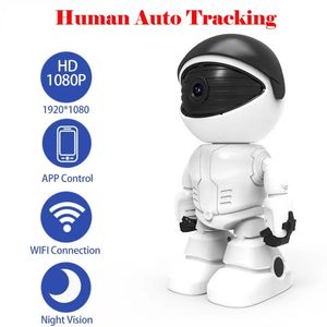 1pc 1080p Mini Robot Caméra IP Wifi avec suivi automatique du corps, vision nocturne et télécommande mobile - Parfait pour la surveillance de bébé et la sécurité à domicile