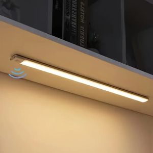 1pc 3.93inch LED Motion Sensor Cabinet Light, Under Counter Closet Lighting, Wireless Magnetic USB Rechargeable Kitchen Night Lights, Battery Powered Operated Light