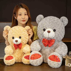 1 Pc 355060 Cm Ours En Peluche Avec Bouton Arc En Peluche Poupée Doux Câlin Jouets Pour Enfants Filles Cadeau D'anniversaire Bébé Brinquedos J220729