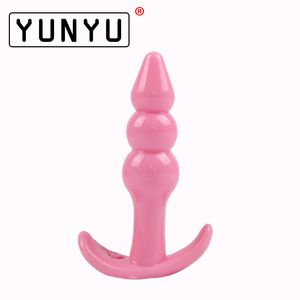 1PC Anal Plug Jelly Toys Real Skin Feeling Adult Sex Toys Produits de Sexe Butt Plug Juguetes pour Hommes Femmes 2 Style C18112701