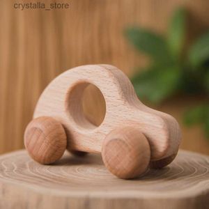 1PC Baby Toy Beech Wood Blocks Cartoon Car Educational Montessori Toys Children Teething Play Gym Baby Birthday Gift Products L230518