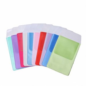 1PC Candy Color PVC Carte Sac portable Pocket Protector Protecteur à résidence Pouche de stylo crayon Bureau des médecins infirmières B4OQ.