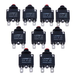 1PC Circuit Breaker Overload Protector Switch Fuse 3A 4A 5A 6A 8A 10A 15A 20A 30A Switch Thermal Overload Protector Putch Bouton