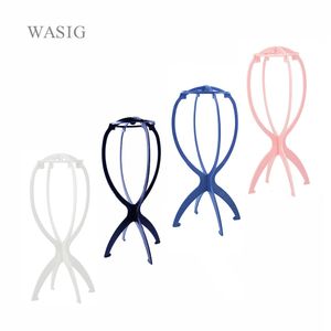 1PC Four Colors Wig Stands Plastic Hat Display Wig Head Holders 17x34Cm Mannequin HeadStand Portable Folding Wig Stand 240118
