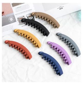 1pc Frosted Banana Hair Clip Climp Corée Hairan Hairepin Ponytail Holder Claw Claw Femmes Headwear Hair Accessories Factory Prix Expert DESIGNE QUALIT