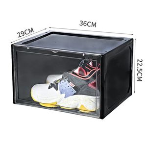 1PC Boîte de chaussures de porte magnétique Boîte épaississable Boîte de chaussures acryliques Clear Closet Chaussures Organisateur Type de tiroir Case de chaussures 240318