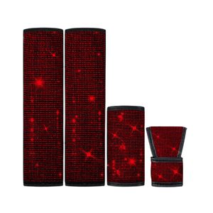 1 PC Rhinestones Rojo Carretera Correo de seguridad Cubierta de asiento Alillas de hombro CAR SHIPTER CUBIERTAS ACCESORIAS DE AUTO PROBLE